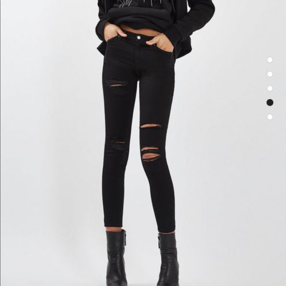 Topshop super rip leigh jeans